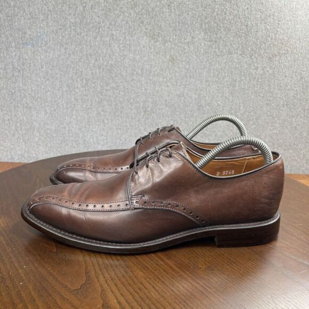 Allen‎ Edmonds Wendell Shoes Men's 8D Brown Leather Derby Oxford Brogue 5768